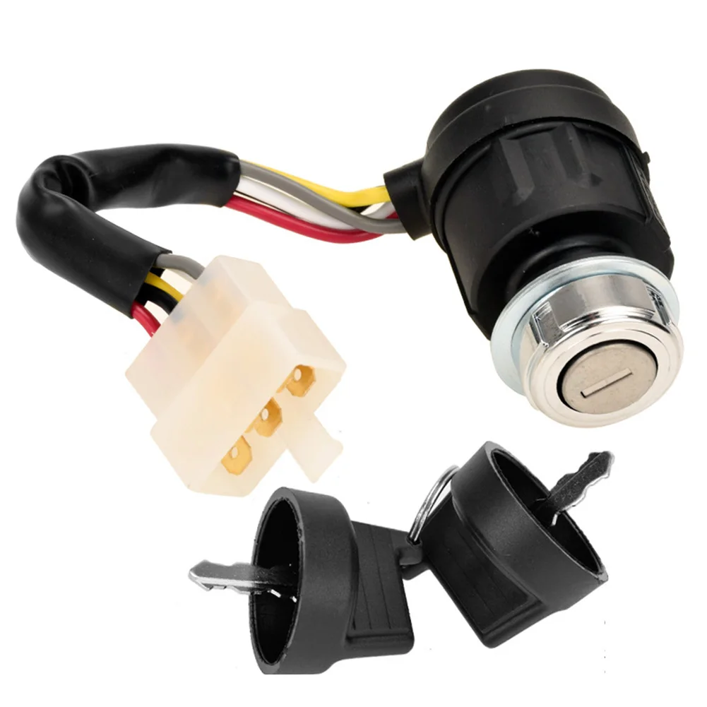 

Durable Ignition Switch Assembly ABS Plastic+metal Accessory Black Easy To Install On Off Switch With Keys 5 Pins
