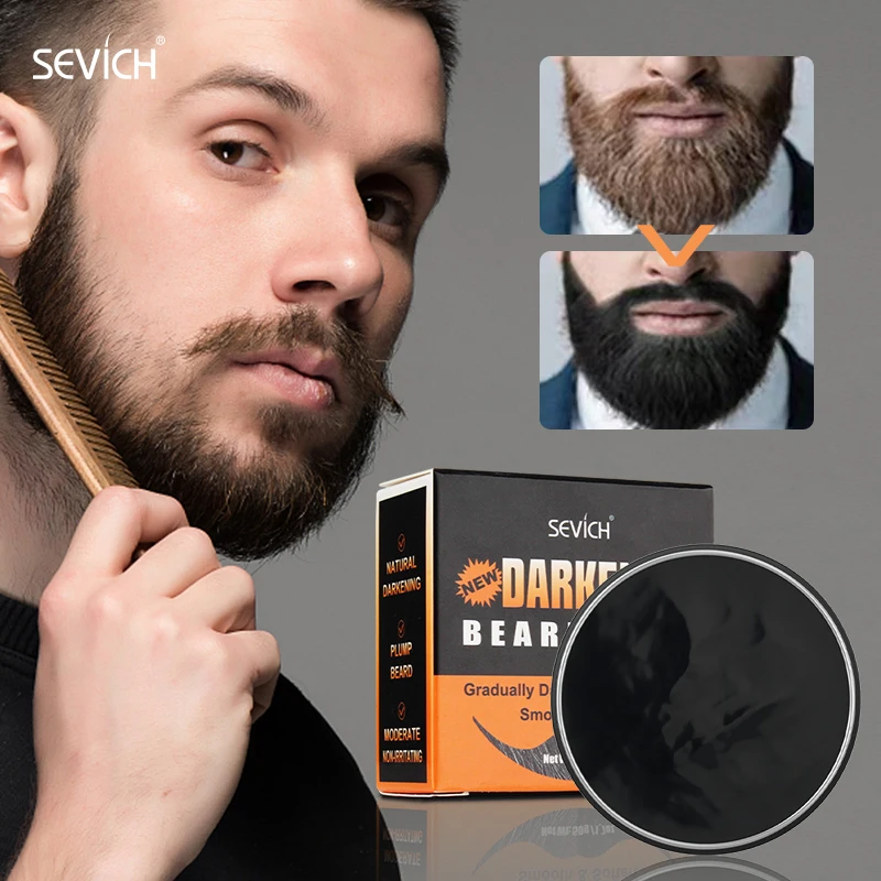 Sevich 50g verdonkerende natuurlijke verduistering verwijdering grijze baard collageen voedt baardwas reparatie & gladmakende baard| | - AliExpress