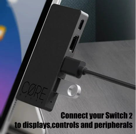 스컬앤코 세이베이브 레이븐 점프게이트 독 USB C 허브 휴대용 스탠드 도킹 스테이션 (스위치 2 및 OLED 게임 액세서리용)