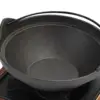 Camping Furnace Hot Pot Furnace with Pot without Lid Sturdy Cast Iron Wok Stand Fondue Furnace Fire Boiler for Traveling, 5