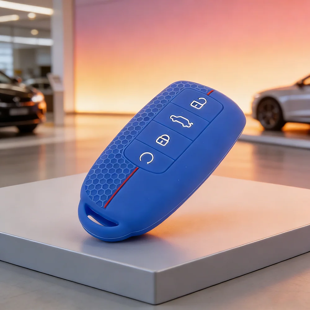 Silicone Car Keychain Accessory Holder and Key Cover Case