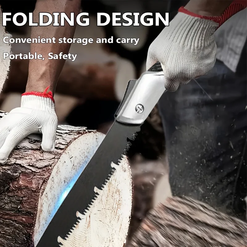 Folding Bow Saw Multifunctional Portable Woodworking Saw Sharp Logging Tree Pruning Cutter Camping Gardening Household