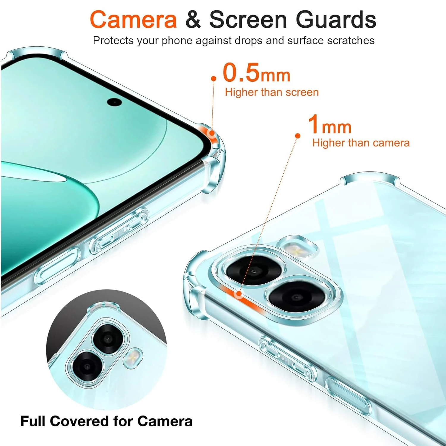 Shockproof Transparent TPU Protective Cover Shell Coque s