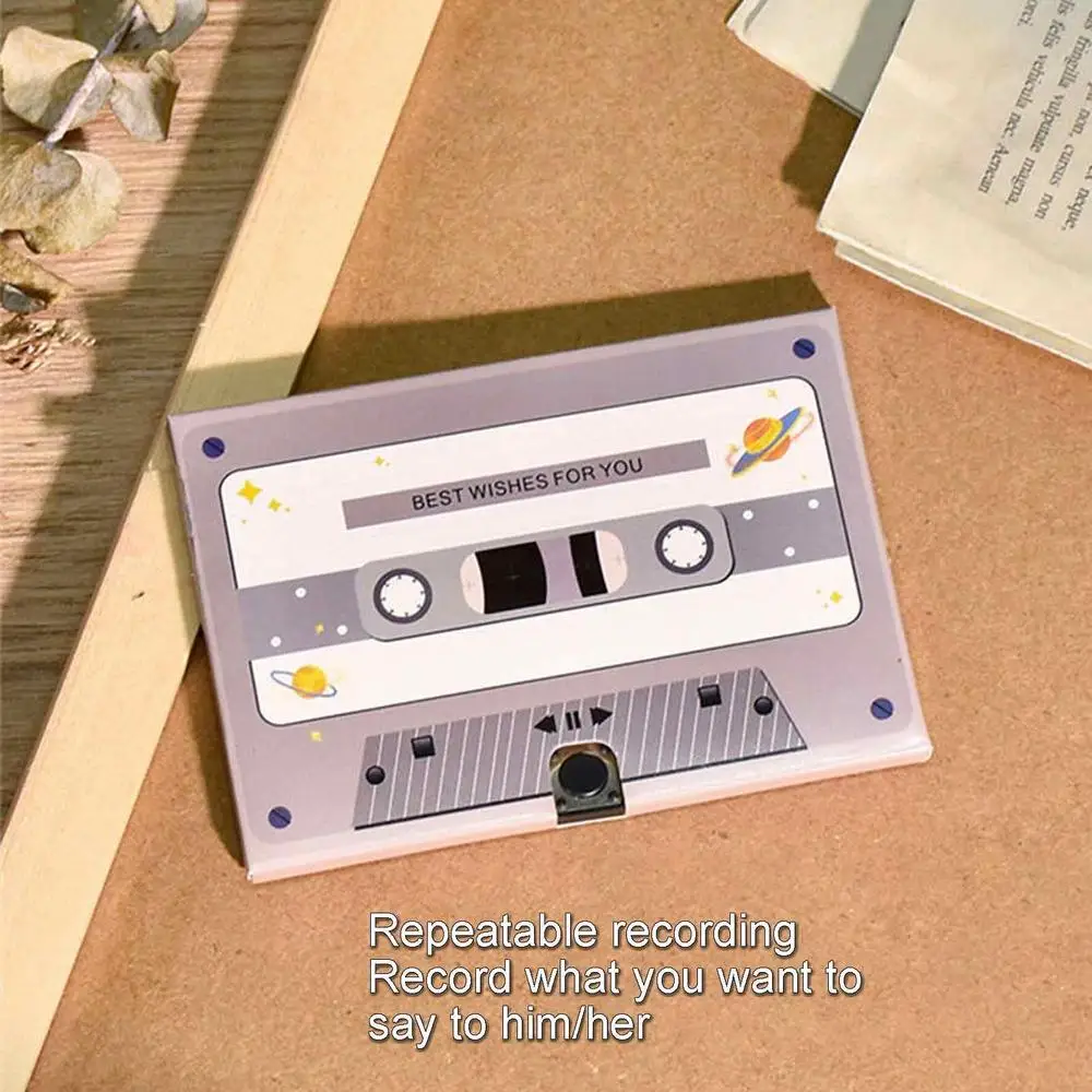 DIY Greeting Card Musical Birthday Custom Design Artwork Audio Cards Personality Recordable Greeting Card Cassette Tape Artwork