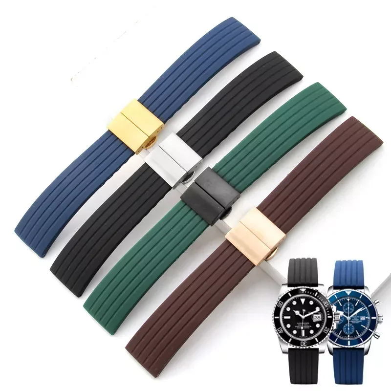 Matte Black & Rose Gold Universal Watch Strap with Nylon, Leather, and Rubber Construction & Dual Press Butterfly Clasp