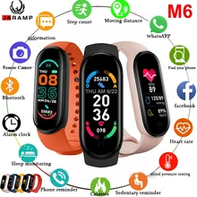 

2022 M6 Smart Watches Men Women Smartwatch Heart Rate Step Fitness Tracking Sports Bracelet Gift for Boys Kids Watches Girls New
