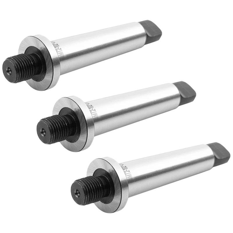 

ABSF 3 Pcs 2Mt Shank To 1/2 Inch -20 Threaded Drill Chuck Arbor Hardened Morse Taper Mt2 Adapter
