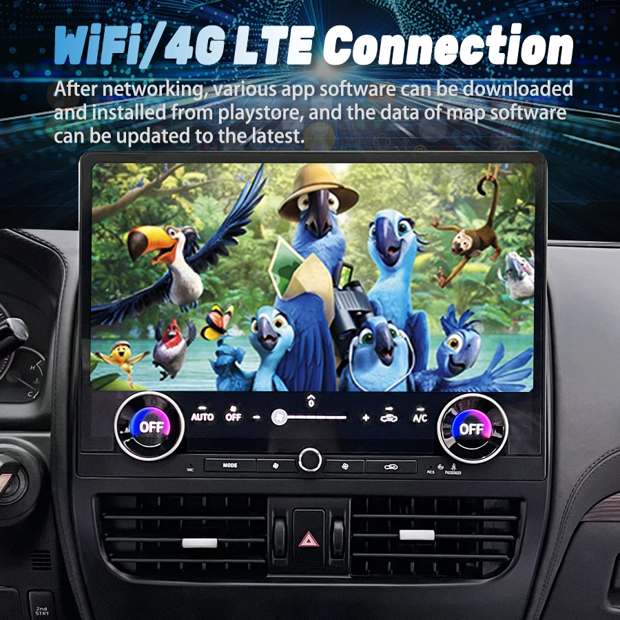 16.8" For Toyota Prado 120 2002-2009 For Lexus Gx470 Android 13 Car Radio Touch