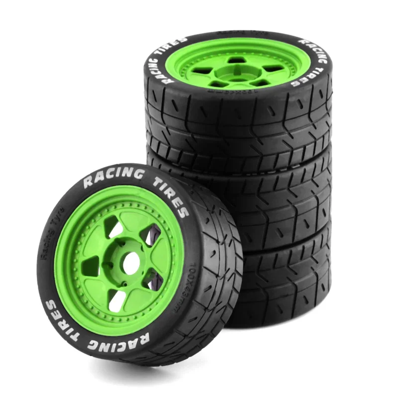 100mm RC On-Road Tires & Wheels - 17mm Hex For 1/8 Scale RC Cars