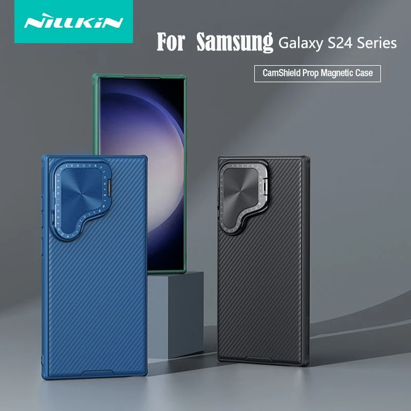 

for Samsung Galaxy S24 Ultra Case Nillkin Camshield Prop Case with Stand Camera Case for Samsung S24 Ultra Lens Protection Cover