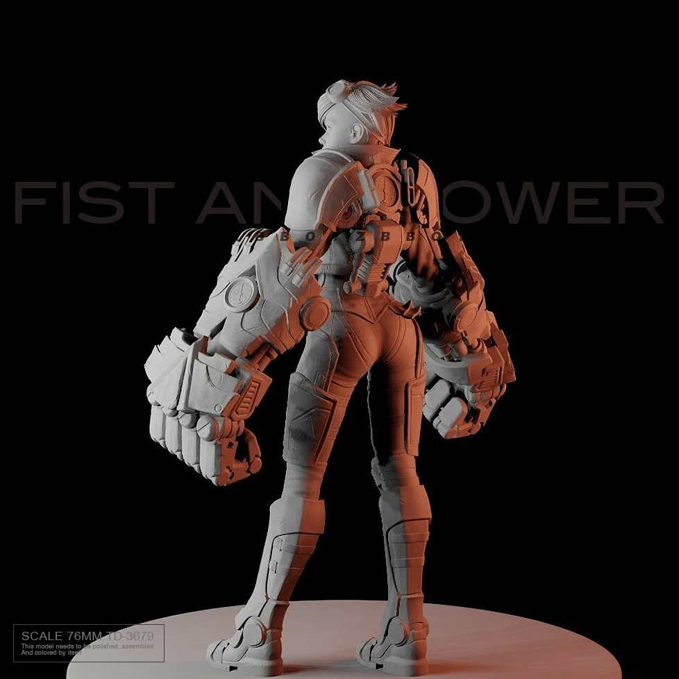 76mm 수지 모델 키트 그림 아름다움 무색 및 자체 조립 TD-3679