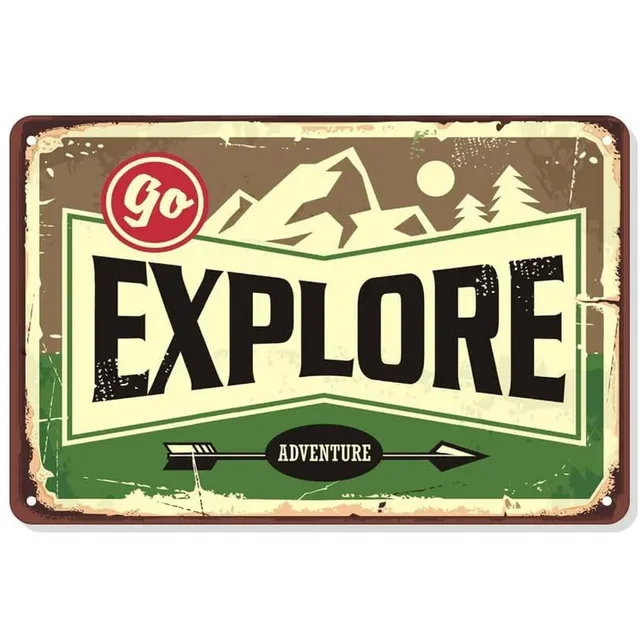 Vintage Metal Tin Sign - Retro Wall Decor