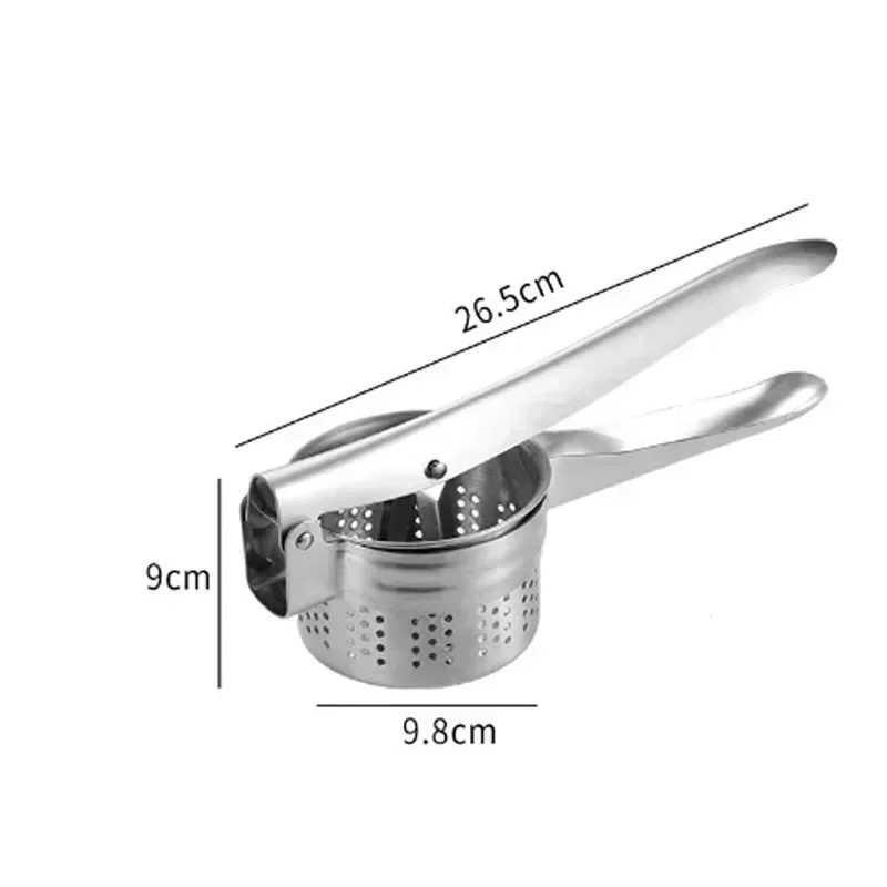 Masher Ricer Press Mashed Potatoes Stainless Steel Crushing Puree Fruit Vegetable SqueezerJuicer Press Maker Kitchen Tools Garlic Masher Potato Masher