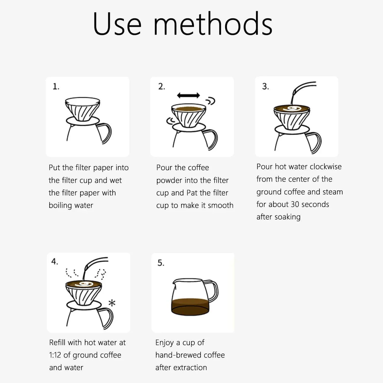 40/120 PCS V-shaped Coffee Filter Paper Coffee Cup Filter Paper 1-4 Pieces of Hand Brewed Coffee Pot Filter Paper Coffee Pot