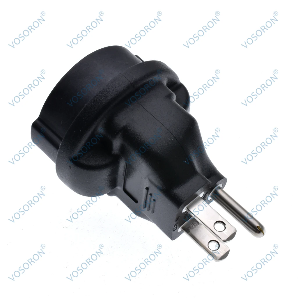 Schuko Female to USA NEMA 5-15 Plug Adapter USA NEMA 5-15P Plug to Europe CEE7/3 Schuko Receptacle Adapter plug adapter