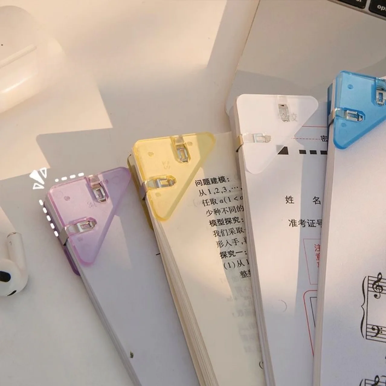 10-50Pcs Office Organizer Triangle Clip Bill Book Paper Binder Corner Clips Office Desktop Document Invoice Stationery Organizer