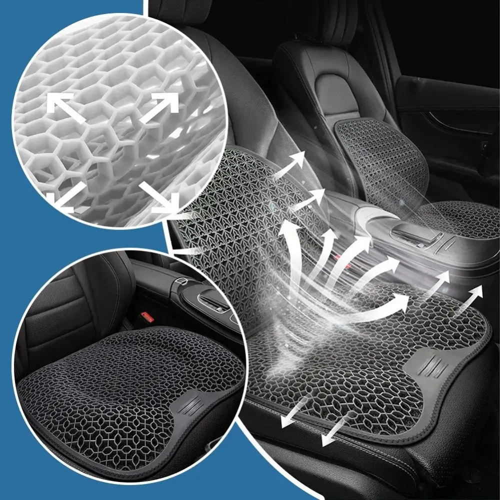 1pc Car Seat Cushion Gel Pad Breathable High-Quality Material,All-Season Use, Vehicle Comfort Enhancement,Easy Installation