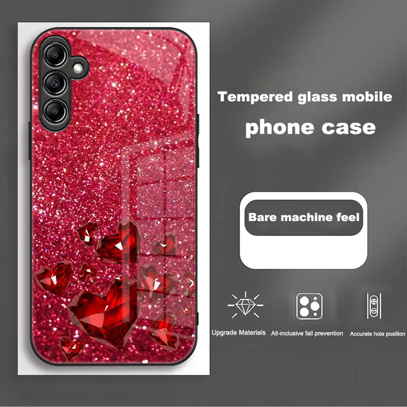 Luxury Tempered Glass Hard Back Bumper Case - Enhanced Protection & Sleek Design