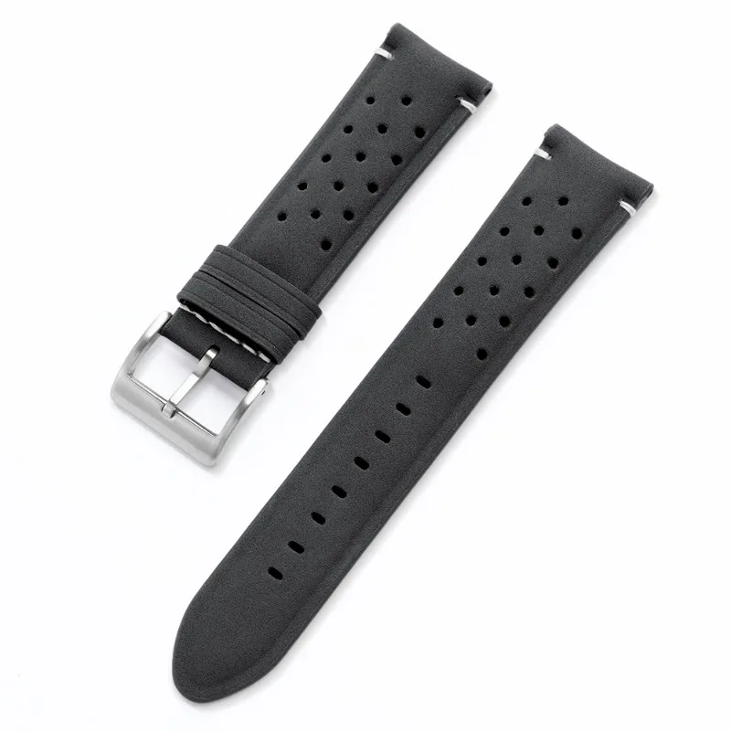 Outdoor Breathable Porous Leather Watch Strap Bracelet