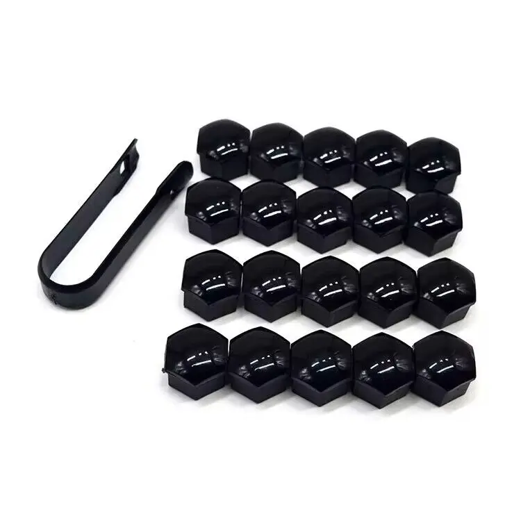 Pack of 20 - 17mm Wheel Lug Nut Covers in Black Finish