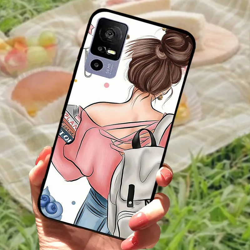 Sleek Black Shockproof Soft TPU Phone Case - Elegant Fashionable Protection