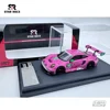 **Ready Stock**SR 1:64 STAR RACE Porche 911 GT3 Tyrannosaurus Green/Pink paint alloy car model set,Safe packaging 5