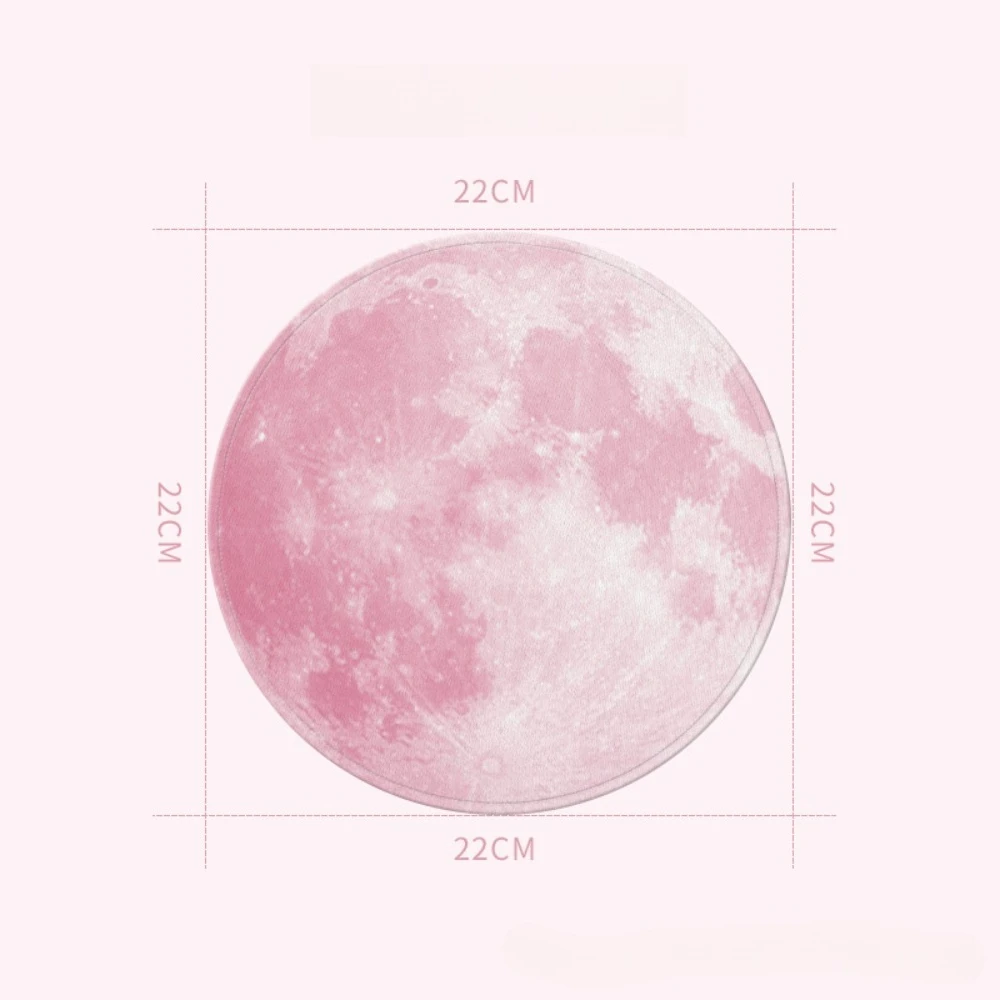 Kawaii Pink Round Mouse Pad - Cute and Creative Office Desk Accessory
