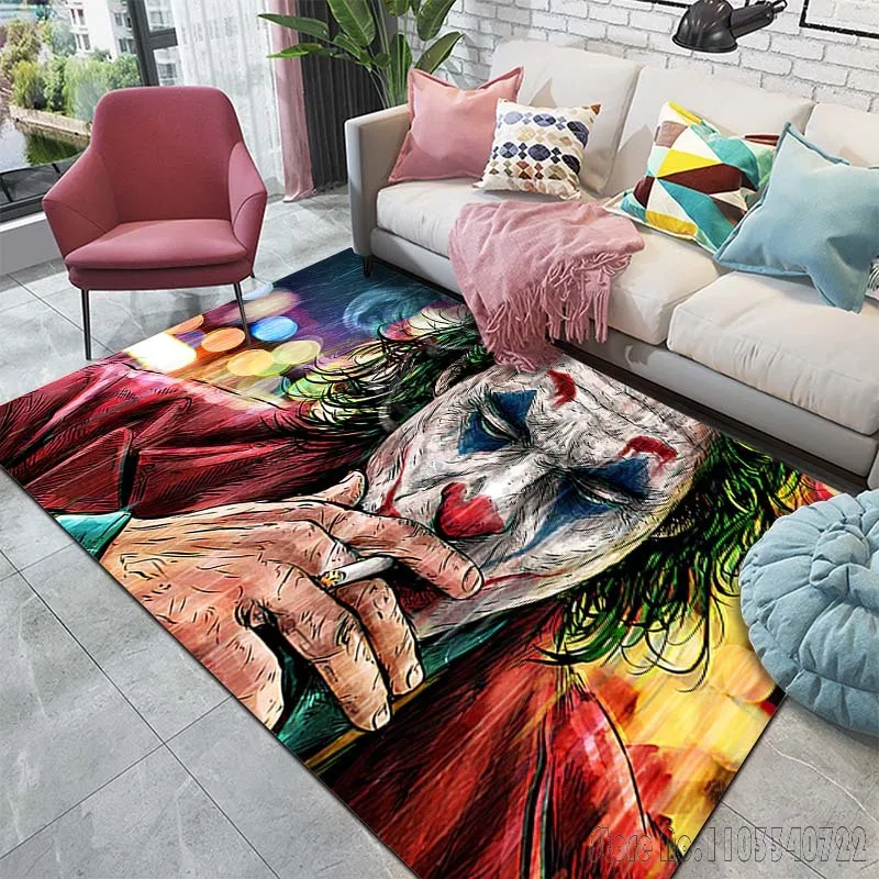 Clown J-Joker Pattern Carpet for Bedroom Floor Mat Decor Living Room Carpet Bathroom Anti-slip Rugs Home Decor Sofa Mat 3