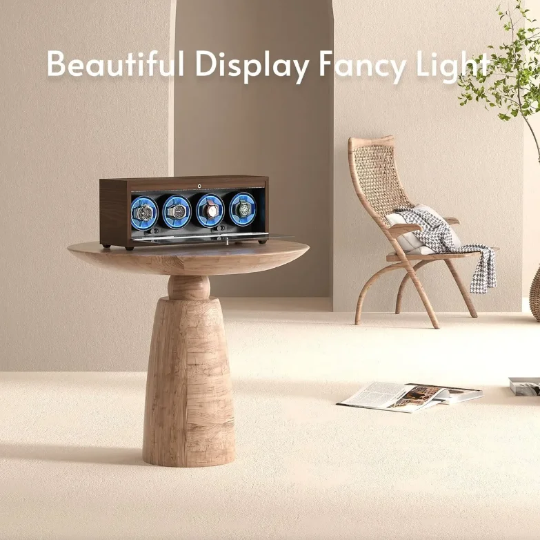 Automatic Watch Winder Box for Luxury Timepieces with 4 Slots, Ultra Quiet Japanese Mot... - SKU LAWW1120 - UGI Packaging