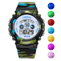 Military Sports Children Watch Colorful Back-light LED Digital Watch Luminous Waterproof Electronic Watch for kids Boys girls 1