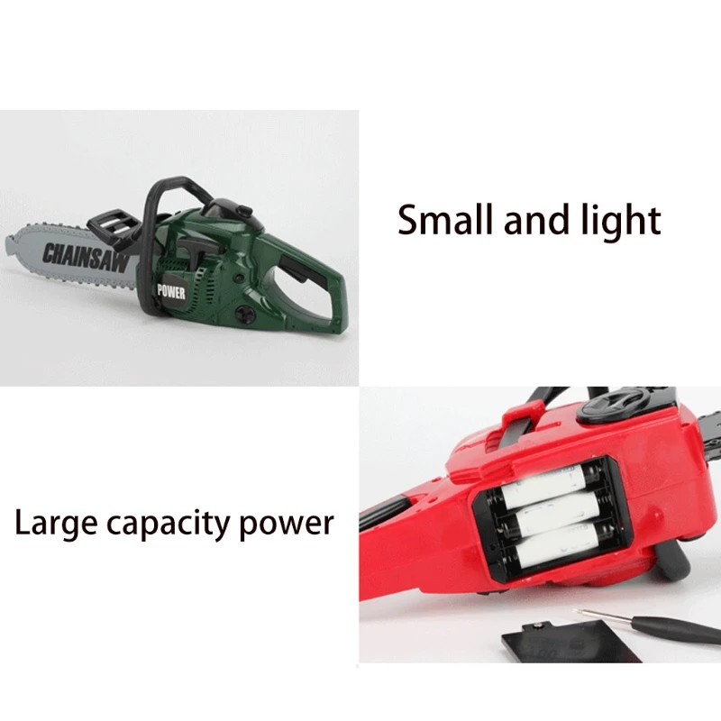 Children&rsquo;s Electric Chain Saw Toy Interactive Construction Tool with Realistic Sound Toddler Boys Party Xmas Gift