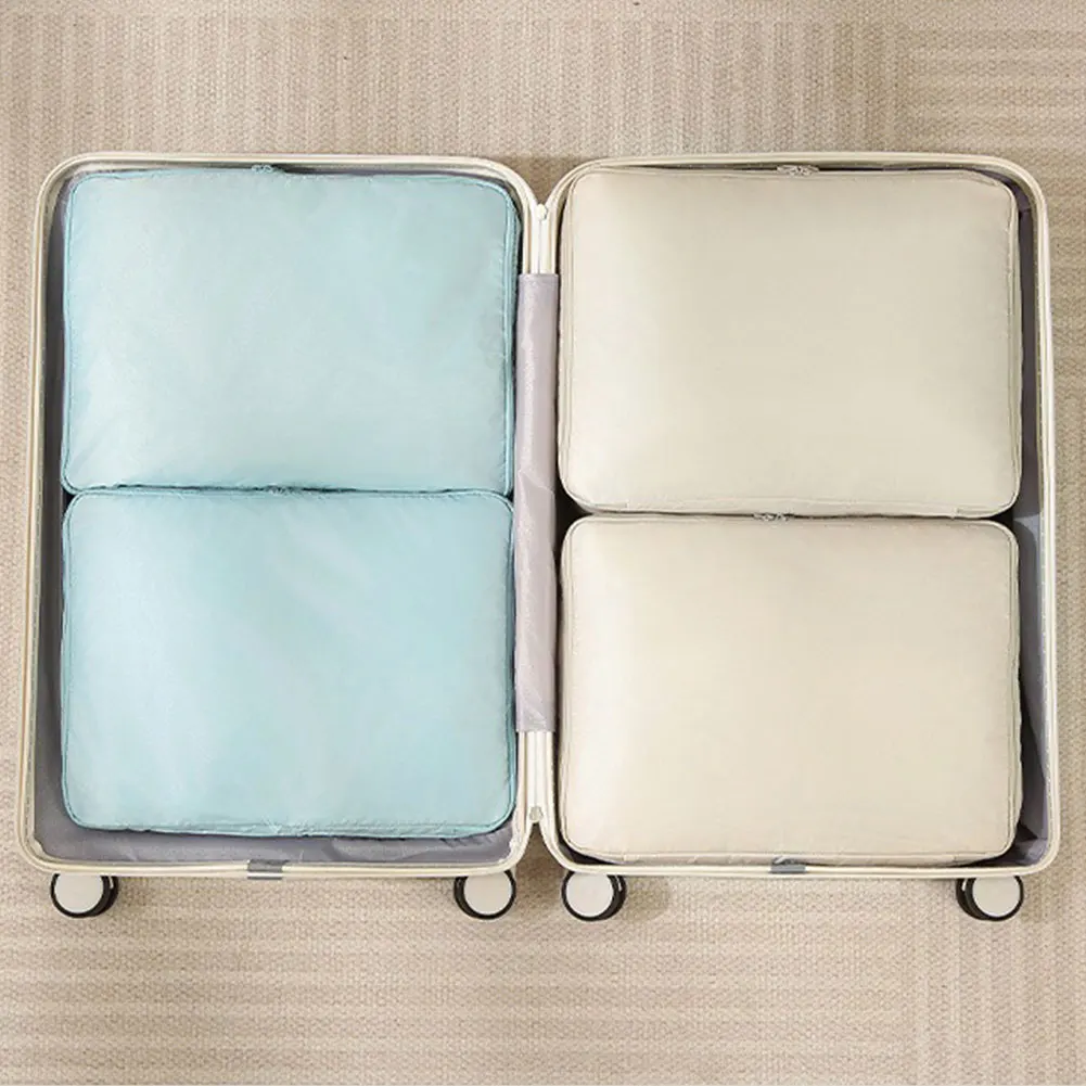 Space Saving Self Compression Organizer with Zipper Clothes Storage Bag Clothes Organizer for Comforters Clothes Blankets Sheets 3