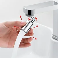 Stainless Steel 720°Rotation Faucet Extender Universal Splash-proof Saving Faucet Sprayer Head Bathroom Kitchen Extender Adapter 1