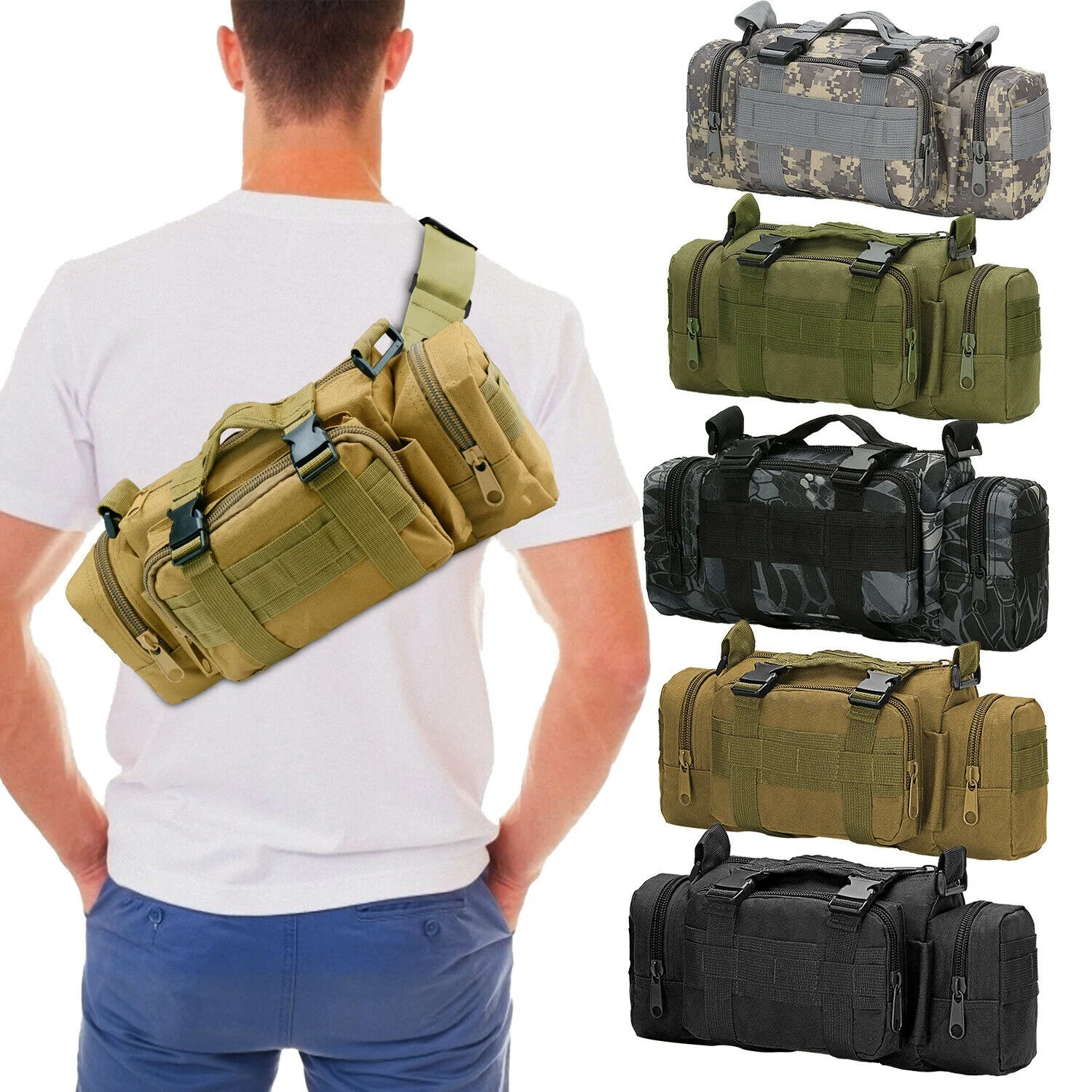 Multi-Functional Waterproof Outdoor Waist and Shoulder Bag