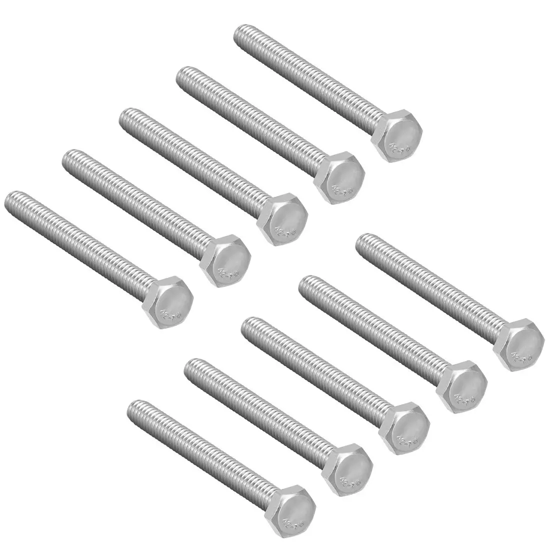 

M8 Thread 45mm Length Hex Bolts 304 Stainless Steel Hexagon Screw Bolt 10pcs