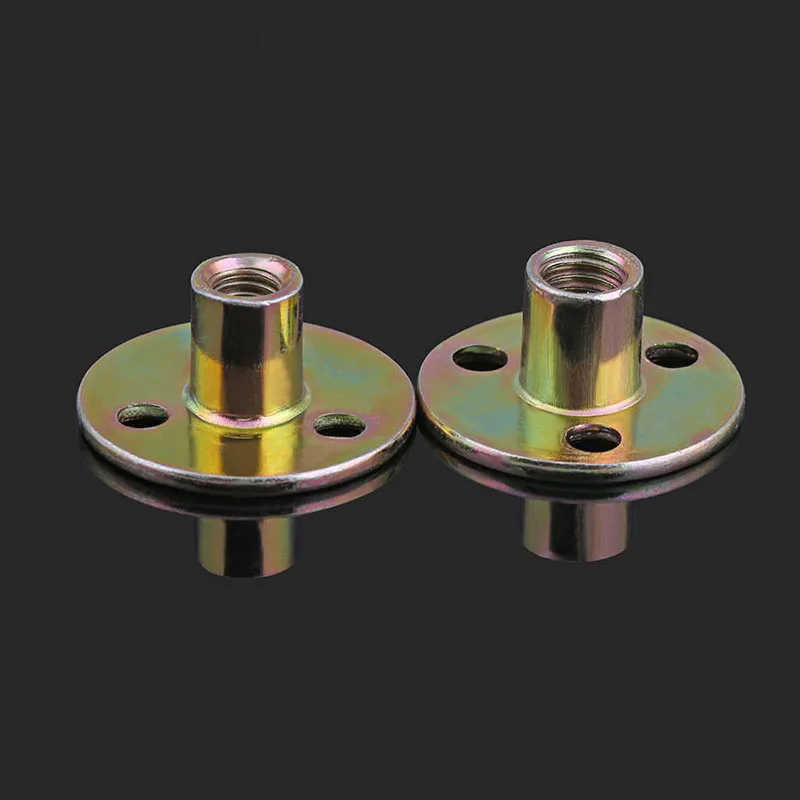 Lron Plate Nut Furniture Plywood On Lock Nut Sofa Foot Lock Galvanized Three-hole M6 M8 M10 2pcs locking nuts nylon lock nut rivet lock nuts