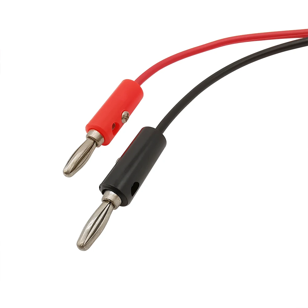 Dual Alligator Clips to Banana Plug Test Cable Lead Tester Probe 35mm Crocodile Clip for Multimeter Measure Tool 1Pcs