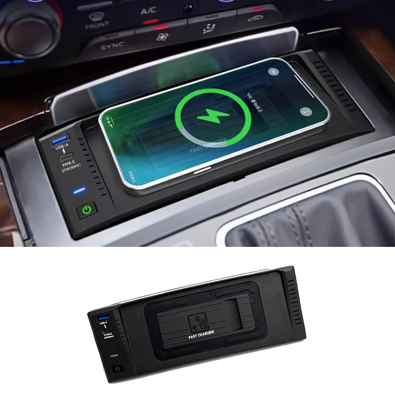 Car Wireless Charger For Audi A6 S6 RS6 A7 S7 RS7 C7 2012-2018 Fast Charing Accessories Plate Mobile Phone Holder TYPE-C/USB