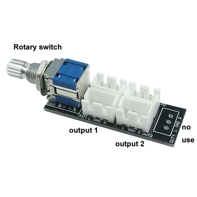 3way Dual Channel Stereo Audio Source Signal Selector Switcher Rotary  Switch RAC