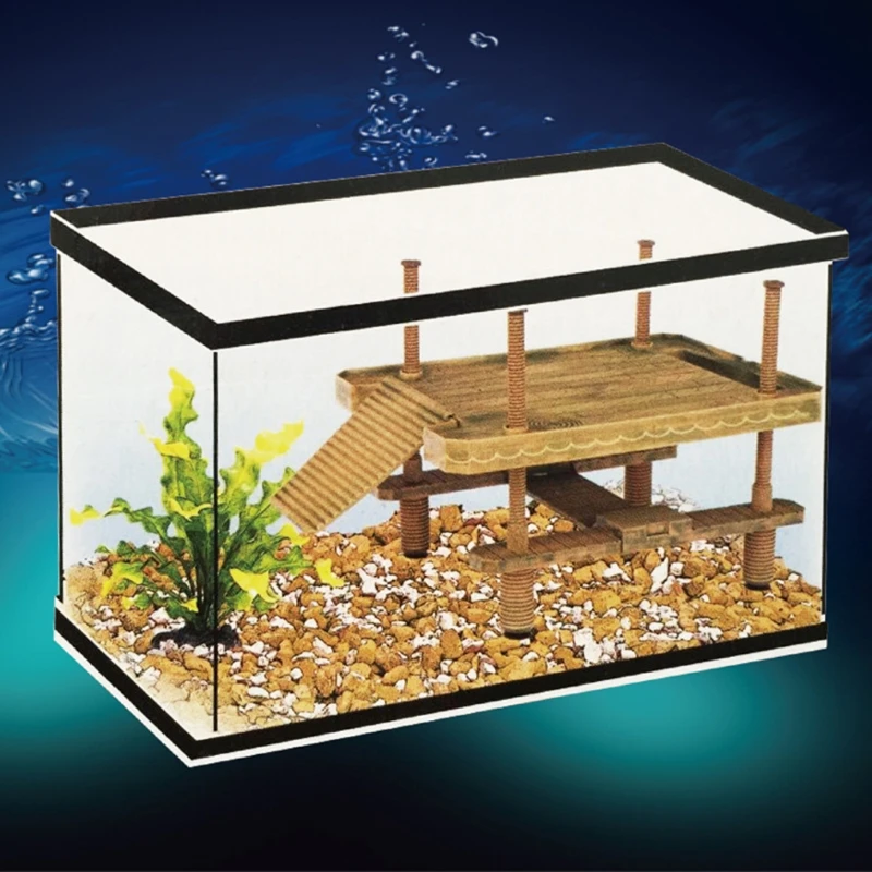 Turtle Climbing Basking Platform Tortoise Sunbathe Pier Reptile Ramp Floating Island for Turtle Tank Aquarium Ornaments
