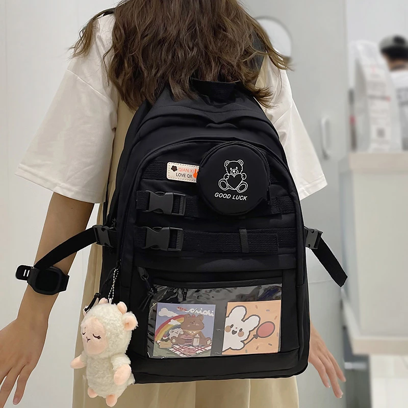 Bolsa de libros transparente para ordenador portátil para mujer, mochila bonita impermeable, bolsos escolares de viaje para escolar para mujer| | - AliExpress