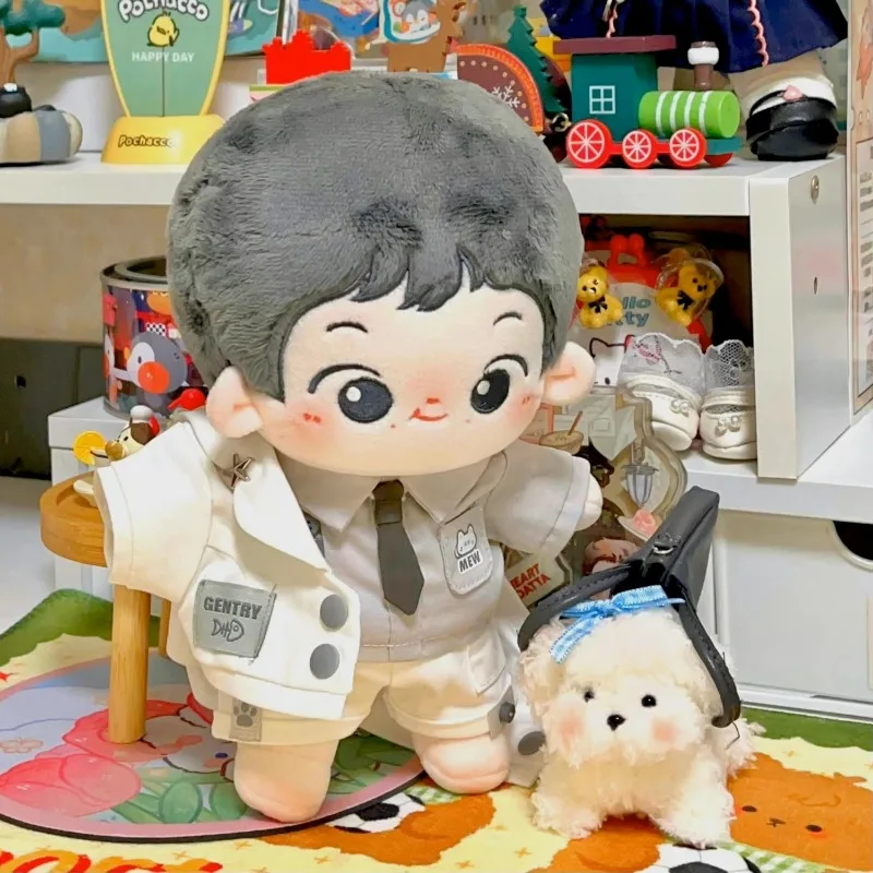 20cm Plush Doll Clothes Gentle White Suit Cool Costumes Anime Kpop Skz Outfit Toys Accessories Children Gifts Free Shipping 3