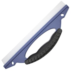Silicone Windshield Cleaning Squeegee and Scraper Tool (Blue)