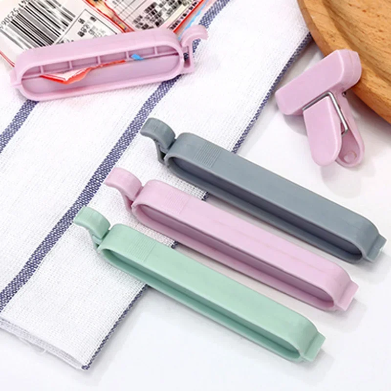 12Pcs/set Bag Plastic Clips Househould Snack Storage Bag Sealer Kitchen Mini Vacuum Sealer Clamp Food Clip Bag Seal Tool 5