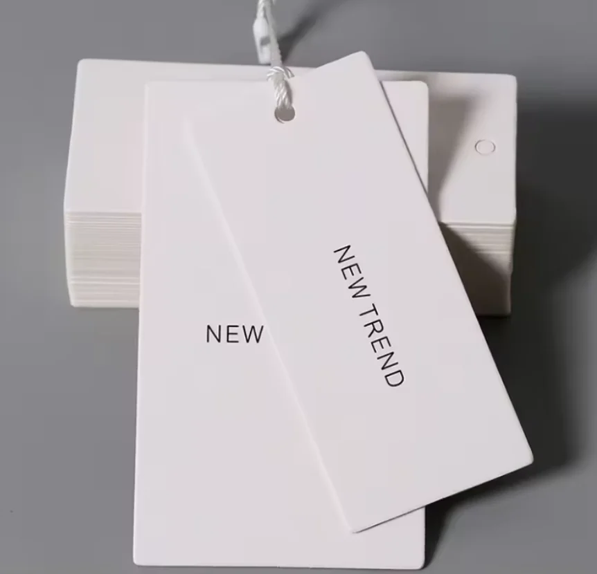 사용자 정의 교수형 태그 Diy 의류 의류 교수형 카드 투명 부드러운 필름 PVC 플라스틱 종이 청바지 교수형 옷 태그
