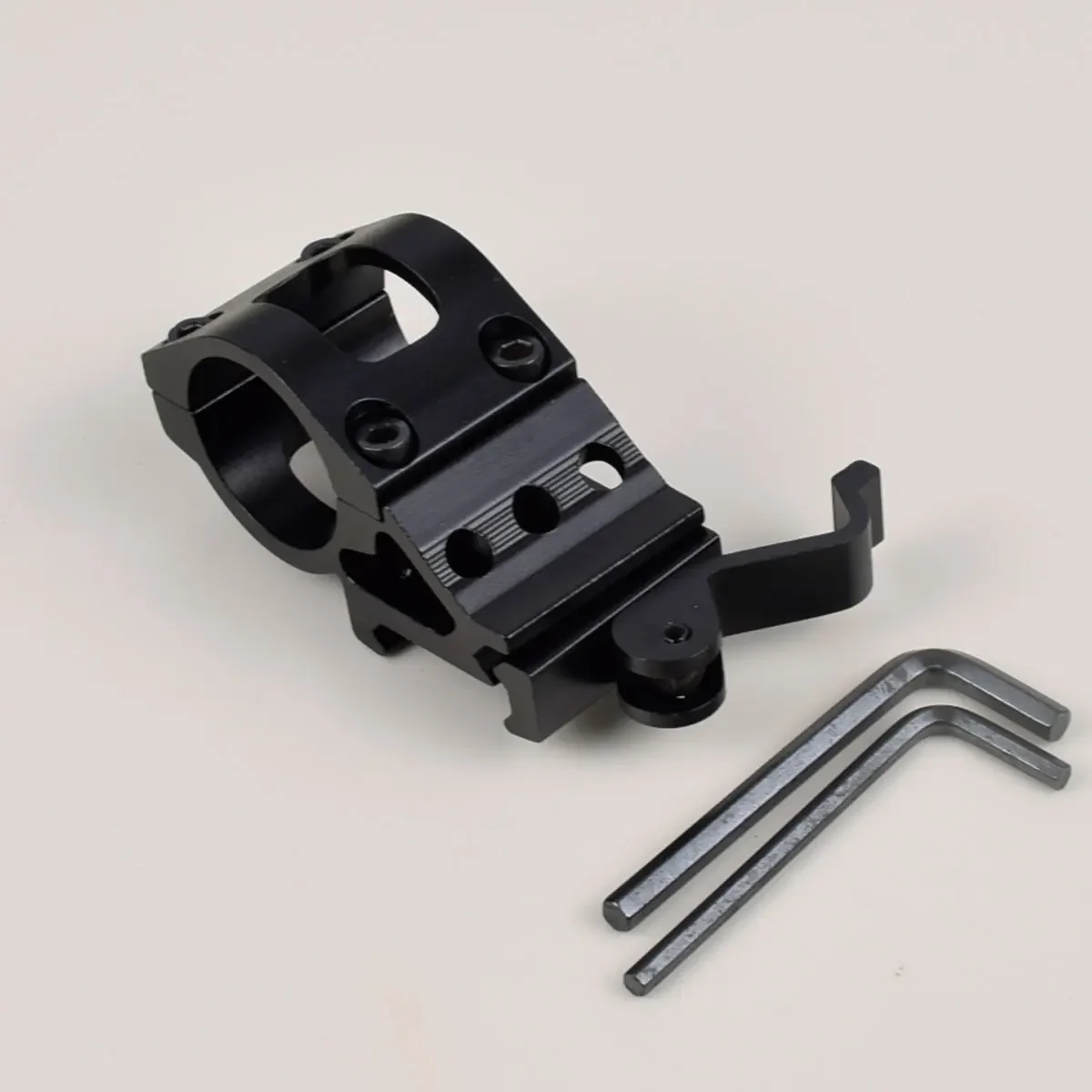 45 Ring Flashlight Holder Mount Fit 20mm Rail Light Laser With RSA GBB QD Quick Release 25.4mm 30mmBase Mount