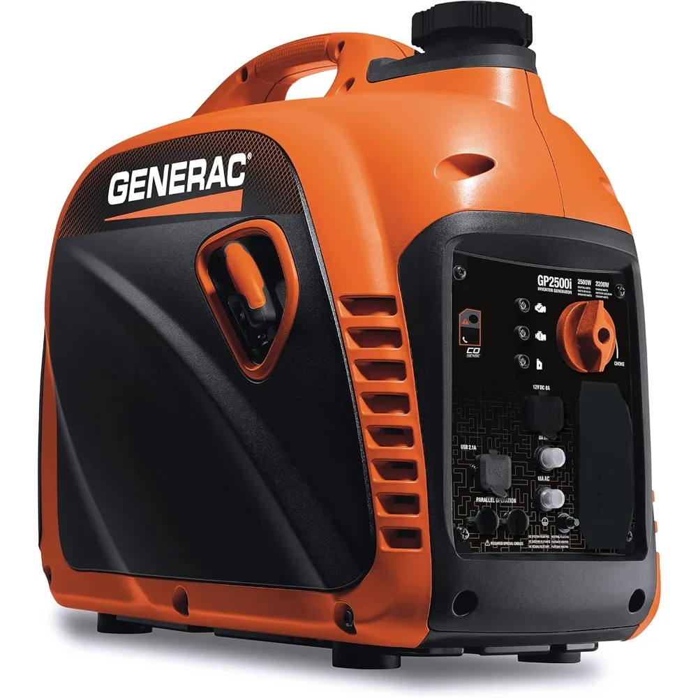 8251 GP2500i 2,500-Watt Gas Powered Portable Inverter Generator-Compact and Lightweight Design-Produces Clean