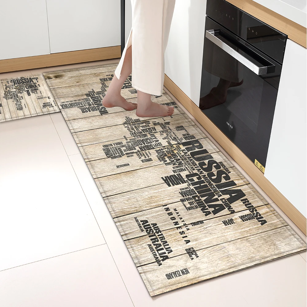 Kitchen Mat Home Entrance Doormat Living Room Bedroom Balcony Floor Decoration Carpet House Bath Door Hallway Anti-Slip Foot Rug