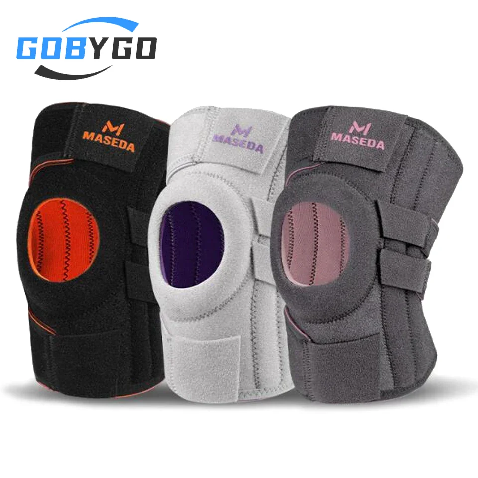 

Наколенник GOBYGO с боковыми стабилизаторами, гелевые подушечки для надколенника, поддержка боли в колене, средство для облегчения боли в коленях