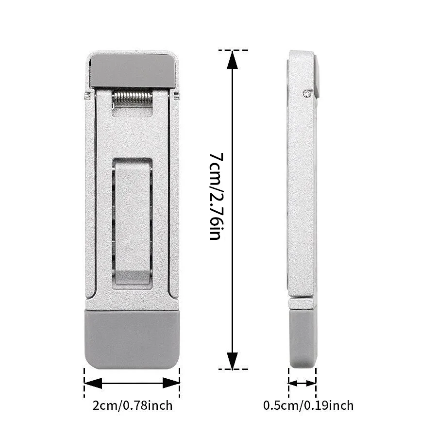 Aluminium alloy laptop invisible stand bracket mini portable heightening small foot pad cooling rack base pads